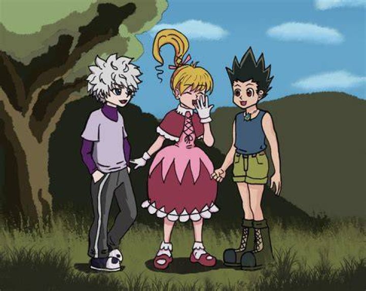 Bisky staring at Gon and Killua during the Greed island arc of Hunter x Hunter