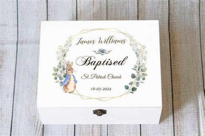 Girl Christening Keepsake Lathopana Box
