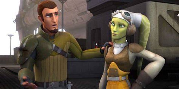 Hera Syndulla kisses Kanan Jarrus Star wars: Rebels/ Disney Plus