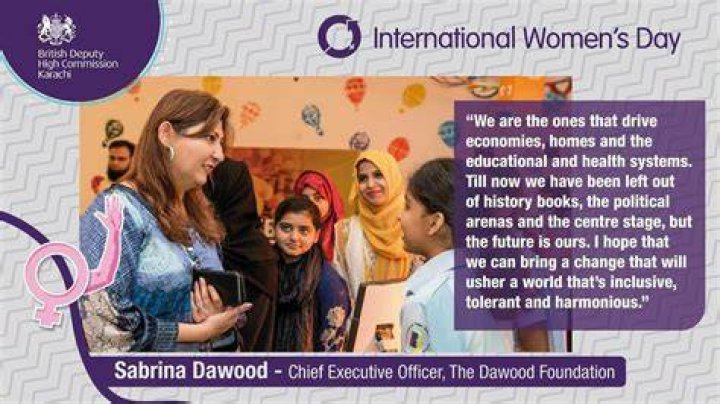 Sabrina Dawood with colleagues