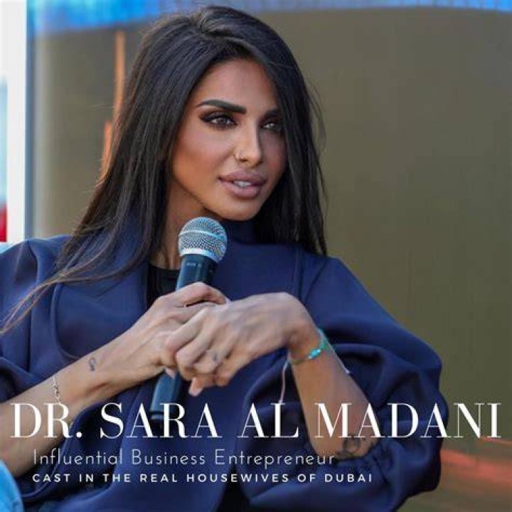 Sara Al Madani with her father Sara Al Madani with her father