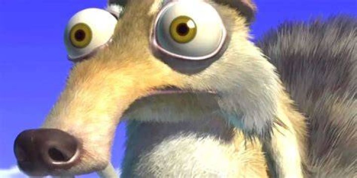 Scrat is looking at an Easter egg.